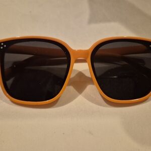 Orange Sunglasses with Black Lenses